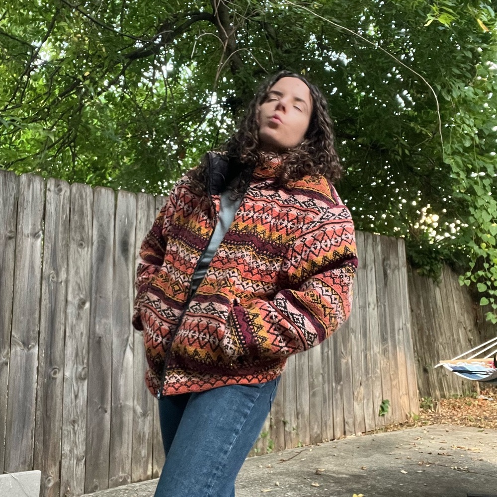 Free People Multicolor Patterned Jacket - image 6